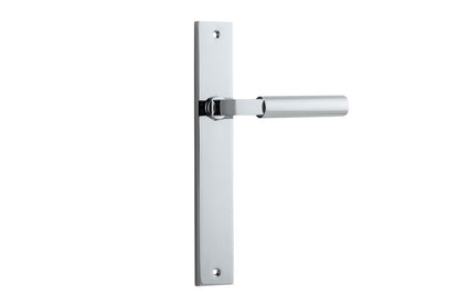 Iver Berlin Door Lever Rectangular Latch Pair, Passage Kit, Privacy Kit , Entrance Kit with High Security Lock - Polished Chrome