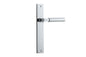 Iver Berlin Door Lever Rectangular Latch Pair, Passage Kit, Privacy Kit , Entrance Kit with High Security Lock - Polished Chrome