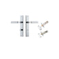 Iver Berlin Door Lever Rectangular Latch Pair, Passage Kit, Privacy Kit , Entrance Kit with High Security Lock - Polished Chrome