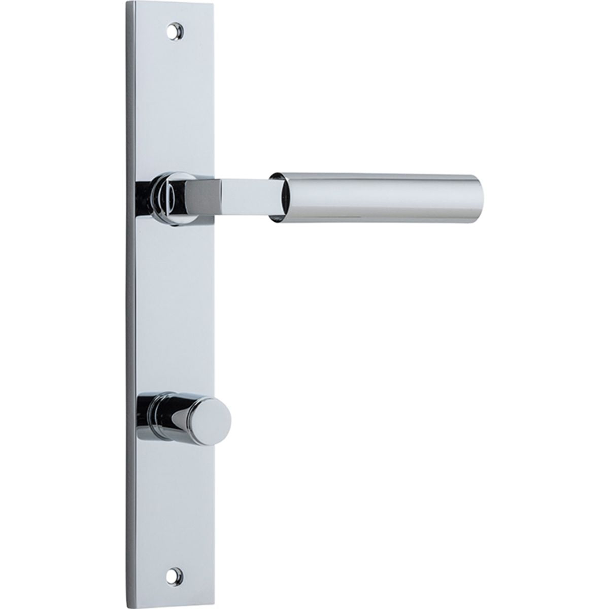 Iver Berlin Door Lever Rectangular Latch Pair, Passage Kit, Privacy Kit , Entrance Kit with High Security Lock - Polished Chrome