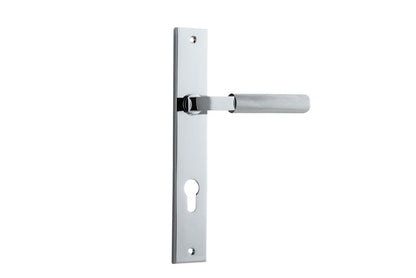 Iver Brunswick  Door Lever Rectangular Latch Pair, Passage Kit, Privacy Kit , Entrance Kit with High Security Lock - Polished Chrome
