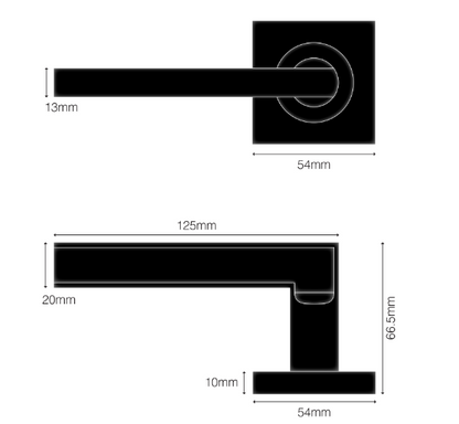 Windsor Premium NZ Futura Elite - Apex Dummy Lever - Matt Black ,Brushed Nickel & Powder Coat