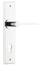 Iver Como  Door Lever Chamfered Latch Pair, Passage Kit, Privacy Kit , Entrance Kit with High Security Lock -Polished Chrome