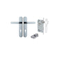 Iver Bronte Door Lever Oval Latch Pair, Passage Kit, Privacy Kit , Entrance Kit with High Security Lock - Polished Chrome