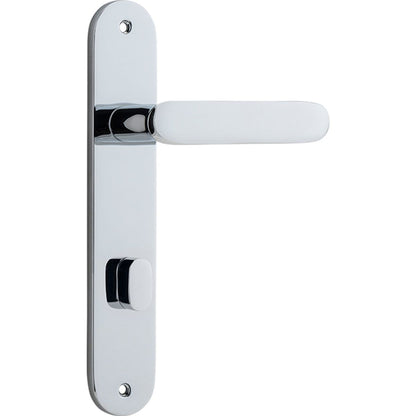Iver Bronte Door Lever Oval Latch Pair, Passage Kit, Privacy Kit , Entrance Kit with High Security Lock - Polished Chrome