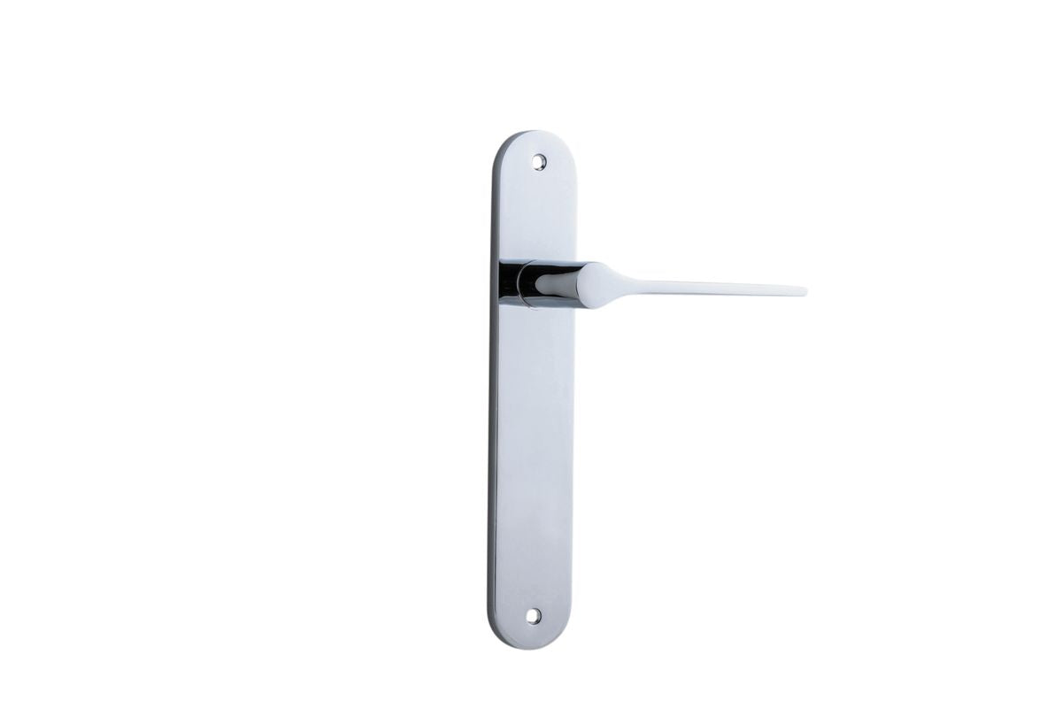 Iver Como  Door Lever Oval Latch Pair, Passage Kit, Privacy Kit , Entrance Kit with High Security Lock -Polished Chrome