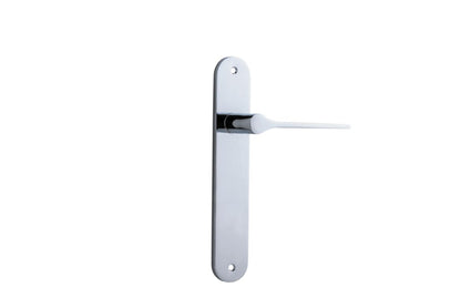 Iver Como  Door Lever Oval Latch Pair, Passage Kit, Privacy Kit , Entrance Kit with High Security Lock -Polished Chrome