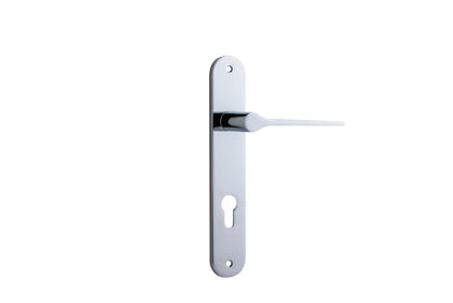 Iver Como  Door Lever Oval Latch Pair, Passage Kit, Privacy Kit , Entrance Kit with High Security Lock -Polished Chrome