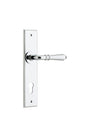 Iver Sarlat  Door Lever Chamfered Latch Pair, Passage Kit, Privacy Kit , Entrance Kit with High Security Lock -Polished Chrome