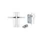 Iver Sarlat  Door Lever Chamfered Latch Pair, Passage Kit, Privacy Kit , Entrance Kit with High Security Lock -Polished Chrome