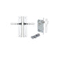 Iver Sarlat  Door Lever Chamfered Latch Pair, Passage Kit, Privacy Kit , Entrance Kit with High Security Lock -Polished Chrome