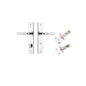 Iver Sarlat  Door Lever Chamfered Latch Pair, Passage Kit, Privacy Kit , Entrance Kit with High Security Lock -Polished Chrome