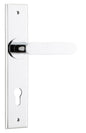 Iver Bronte Door Lever Chamfered Latch Pair, Passage Kit, Privacy Kit , Entrance Kit with High Security Lock - Polished Chrome