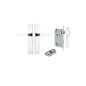 Iver Bronte Door Lever Chamfered Latch Pair, Passage Kit, Privacy Kit , Entrance Kit with High Security Lock - Polished Chrome