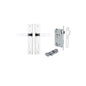 Iver Bronte Door Lever Chamfered Latch Pair, Passage Kit, Privacy Kit , Entrance Kit with High Security Lock - Polished Chrome