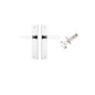 Iver Bronte Door Lever Chamfered Latch Pair, Passage Kit, Privacy Kit , Entrance Kit with High Security Lock - Polished Chrome