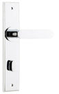 Iver Bronte Door Lever Chamfered Latch Pair, Passage Kit, Privacy Kit , Entrance Kit with High Security Lock - Polished Chrome