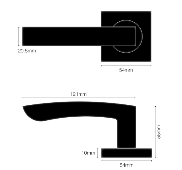 Windsor Premium NZ Futura Elite - Corbel Lever Set Price Per Pair - Matt Black ,Brushed Nickle & Powder Coat