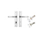Iver Verona Door Lever Chamfered Latch Pair, Passage Kit, Privacy Kit , Entrance Kit with High Security Lock -Polished Chrome