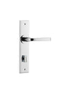 Iver Annecy Door Lever Chamfered Latch Pair, Passage Kit, Privacy Kit , Entrance Kit with High Security Lock -Polished Chrome