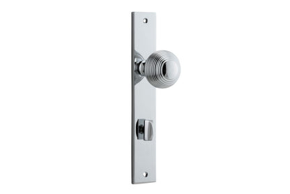 Iver Guildford Door Knob Rectangular Latch Pair, Passage Kit, Privacy Kit , Entrance Kit with High Security Lock -Polished Chrome