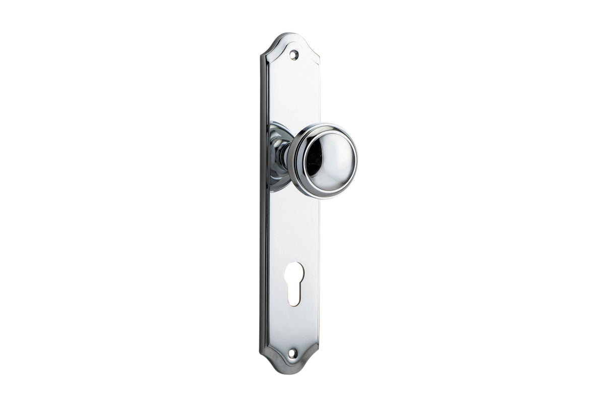 Iver Paddington  Door Knob Shouldered Latch Pair, Passage Kit, Privacy Kit , Entrance Kit with High Security Lock - Polished Chrome