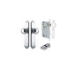 Iver Paddington  Door Knob Shouldered Latch Pair, Passage Kit, Privacy Kit , Entrance Kit with High Security Lock - Polished Chrome
