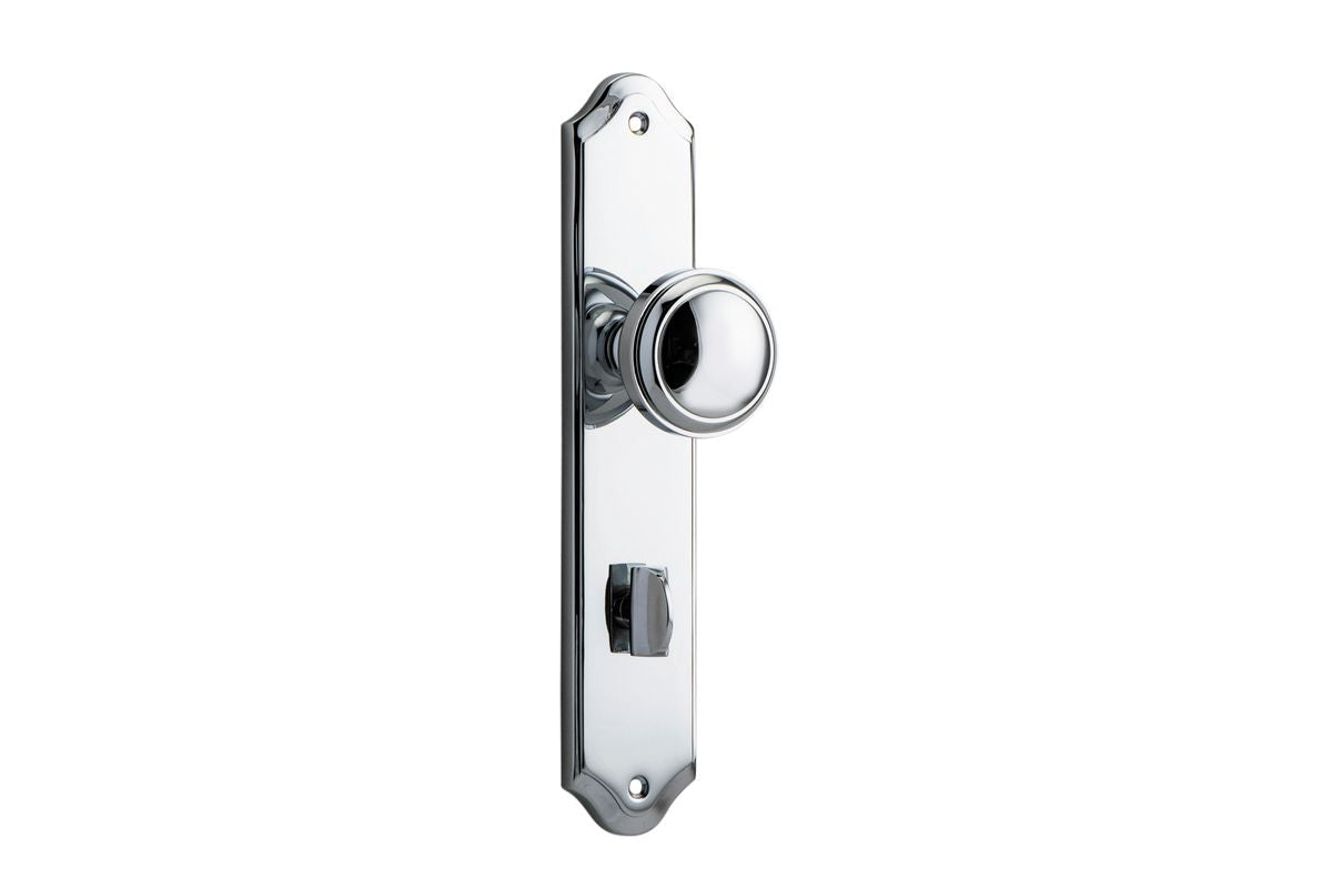 Iver Paddington  Door Knob Shouldered Latch Pair, Passage Kit, Privacy Kit , Entrance Kit with High Security Lock - Polished Chrome