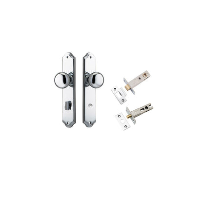 Iver Cambridge Door Knob Shouldered Latch Pair, Passage Kit, Privacy Kit , Entrance Kit with High Security Lock -Polished Chrome
