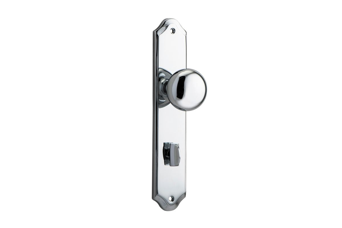 Iver Cambridge Door Knob Shouldered Latch Pair, Passage Kit, Privacy Kit , Entrance Kit with High Security Lock -Polished Chrome