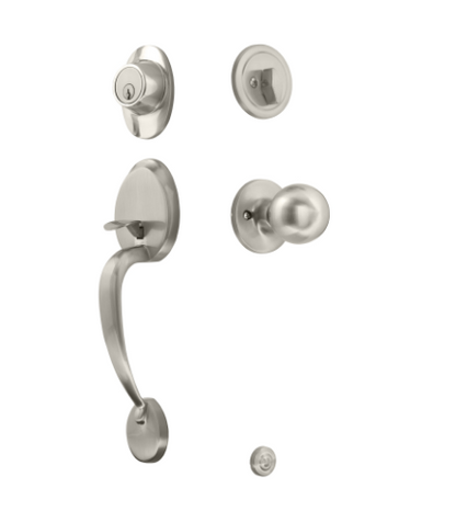 Windsor Premium NZ Oval Gripset - Brushed Nickel & Powder Coat