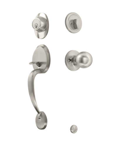 Windsor Premium NZ Oval Gripset - Brushed Nickel & Powder Coat