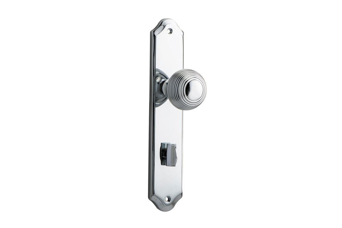 Iver Guildford Door Knob Shouldered Latch Pair, Passage Kit, Privacy Kit , Entrance Kit with High Security Lock - Polished Chrome
