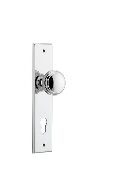 Iver Paddington  Door Knob Chamfered Latch Pair, Passage Kit, Privacy Kit , Entrance Kit with High Security Lock - Polished Chrome