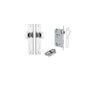 Iver Paddington  Door Knob Chamfered Latch Pair, Passage Kit, Privacy Kit , Entrance Kit with High Security Lock - Polished Chrome