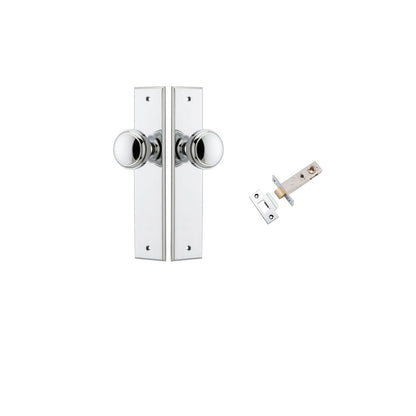 Iver Paddington  Door Knob Chamfered Latch Pair, Passage Kit, Privacy Kit , Entrance Kit with High Security Lock - Polished Chrome