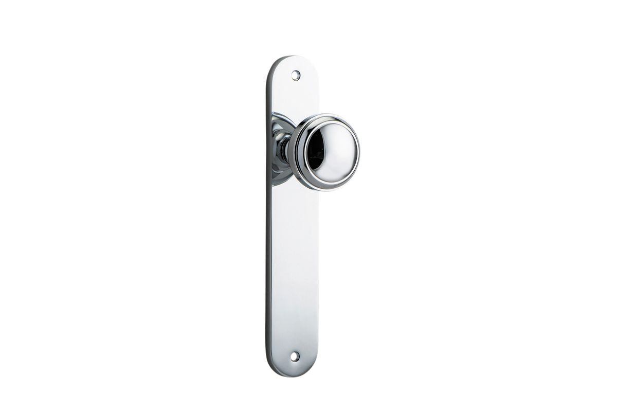 Iver Paddington  Door Knob Oval Latch Pair, Passage Kit, Privacy Kit , Entrance Kit with High Security Lock - Polished Chrome