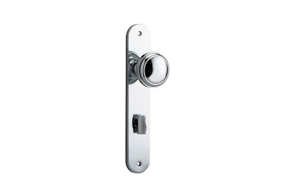 Iver Paddington  Door Knob Oval Latch Pair, Passage Kit, Privacy Kit , Entrance Kit with High Security Lock - Polished Chrome