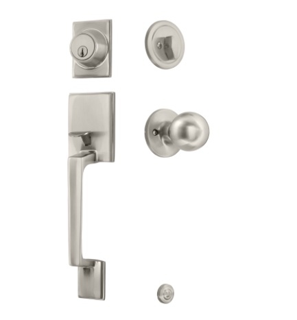Windsor Premium NZ Square Gripset - Brushed Nickel & Powder Coat