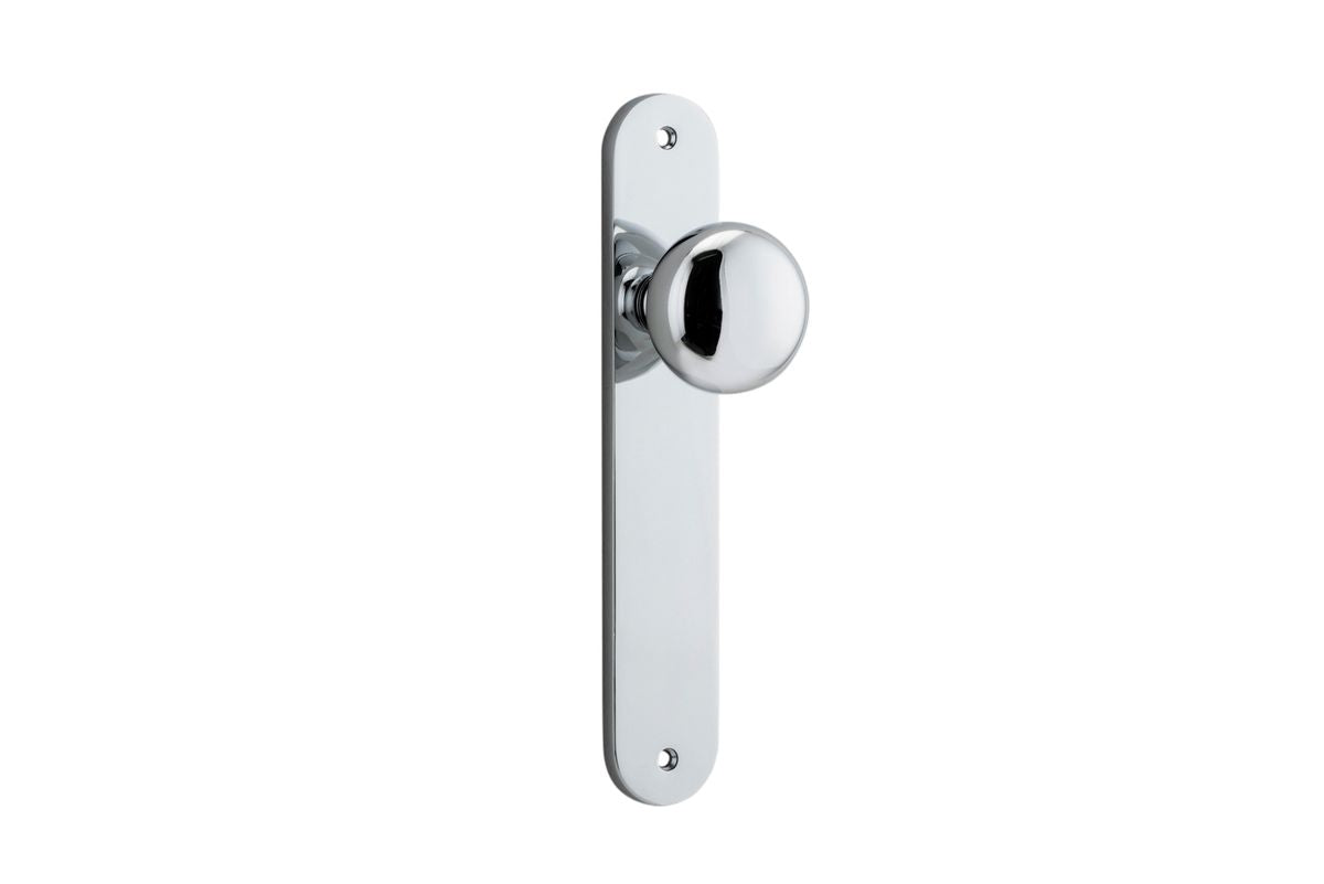 Iver Cambridge Door Knob Oval Concealed Fix Pair, Passage Kit, Privacy Kit , Entrance Kit with High Security Lock - Polished Chrome