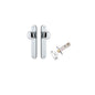 Iver Cambridge Door Knob Oval Concealed Fix Pair, Passage Kit, Privacy Kit , Entrance Kit with High Security Lock - Polished Chrome