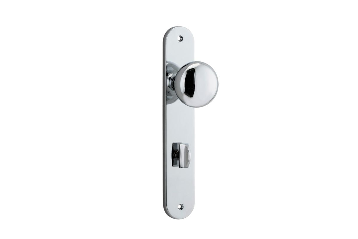 Iver Cambridge Door Knob Oval Concealed Fix Pair, Passage Kit, Privacy Kit , Entrance Kit with High Security Lock - Polished Chrome