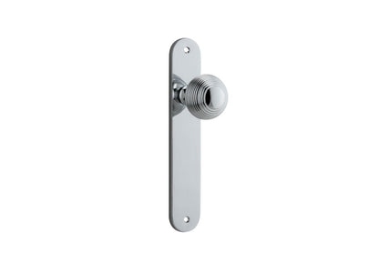 Iver Guildford Door Knob Oval Latch Pair, Passage Kit, Privacy Kit , Entrance Kit with High Security Lock -Polished Chrome