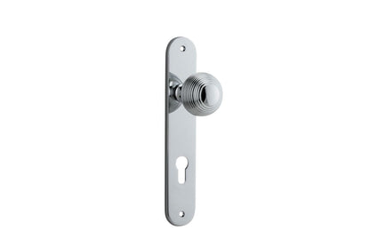 Iver Guildford Door Knob Oval Latch Pair, Passage Kit, Privacy Kit , Entrance Kit with High Security Lock -Polished Chrome