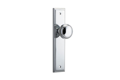 Iver Paddington  Door Knob Stepped Latch Pair, Passage Kit, Privacy Kit , Entrance Kit with High Security Lock - Polished Chrome