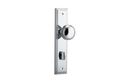 Iver Paddington  Door Knob Stepped Latch Pair, Passage Kit, Privacy Kit , Entrance Kit with High Security Lock - Polished Chrome