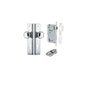 Iver Cambridge Door Knob Stepped Latch Pair, Passage Kit, Privacy Kit , Entrance Kit with High Security Lock - Polished Chrome