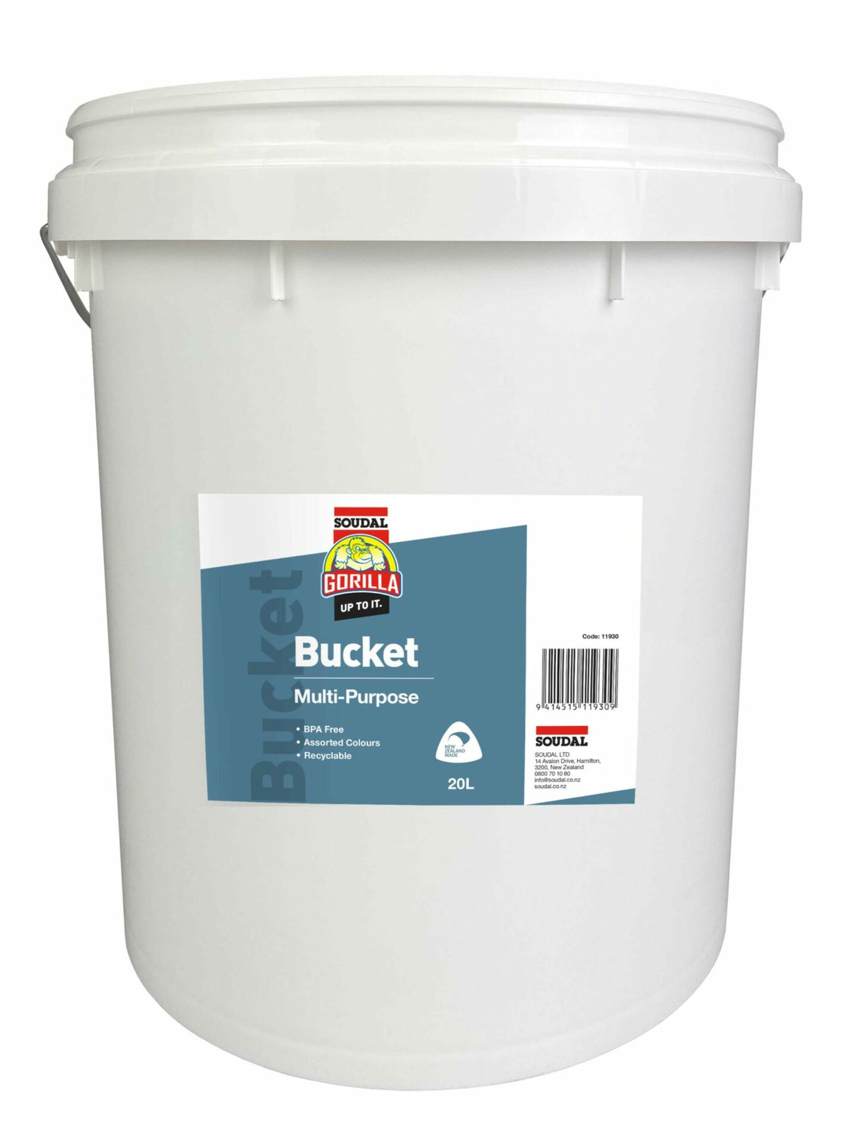 SOUDAL GORILLA BUCKET 20LT WHITE PRICED PER UNIT MINIMUM ORDER 12 UNITS