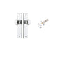 Iver Cambridge Door Knob Chamfered  Latch Pair, Passage Kit, Privacy Kit , Entrance Kit with High Security Lock - Polished Chrome