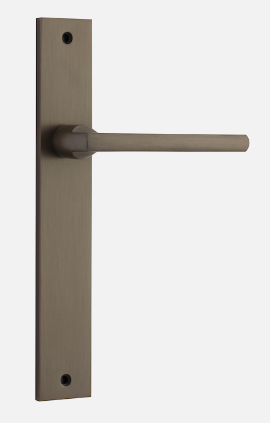 Iver Baltimore Door Lever 10702 Rectangular Backplate Signature Brass - Passage ,Privacy & Entrance